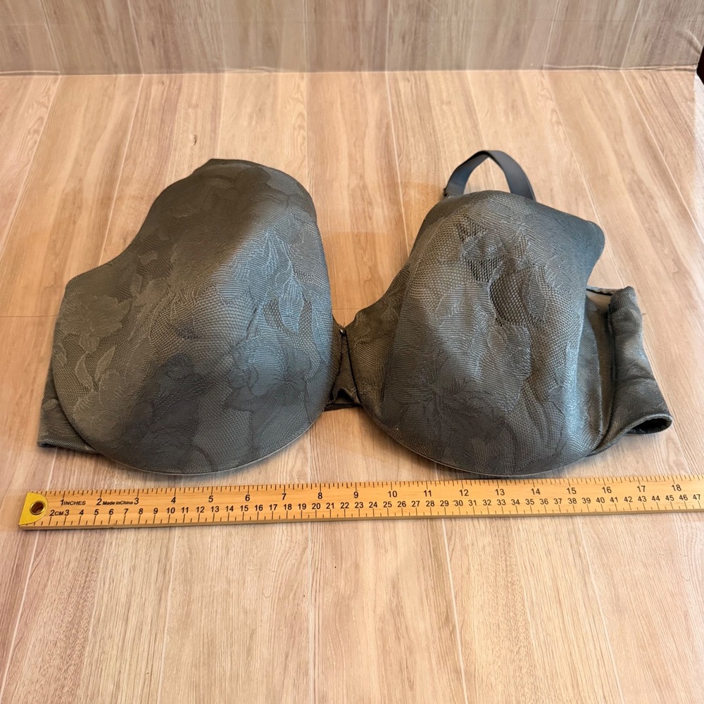 Cacique Balconette Bra 46G Gray Excellent Invisible Backsmoother